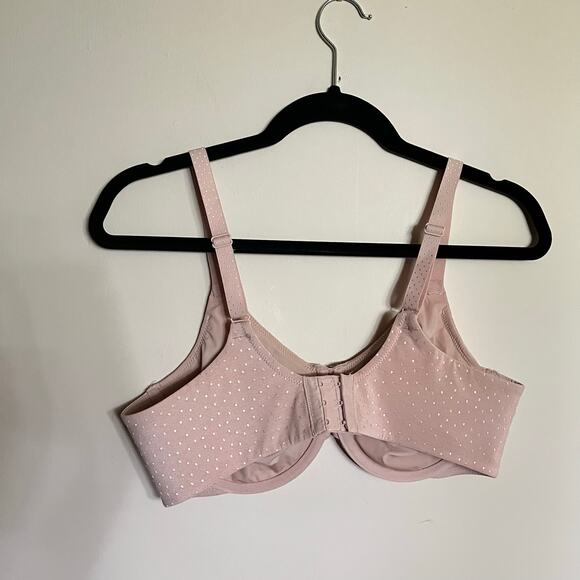 Wacoal Bra Back Appeal Underwire Bra Rose Dust Blush Pink 38D Style 855303 - Picture 4 of 5